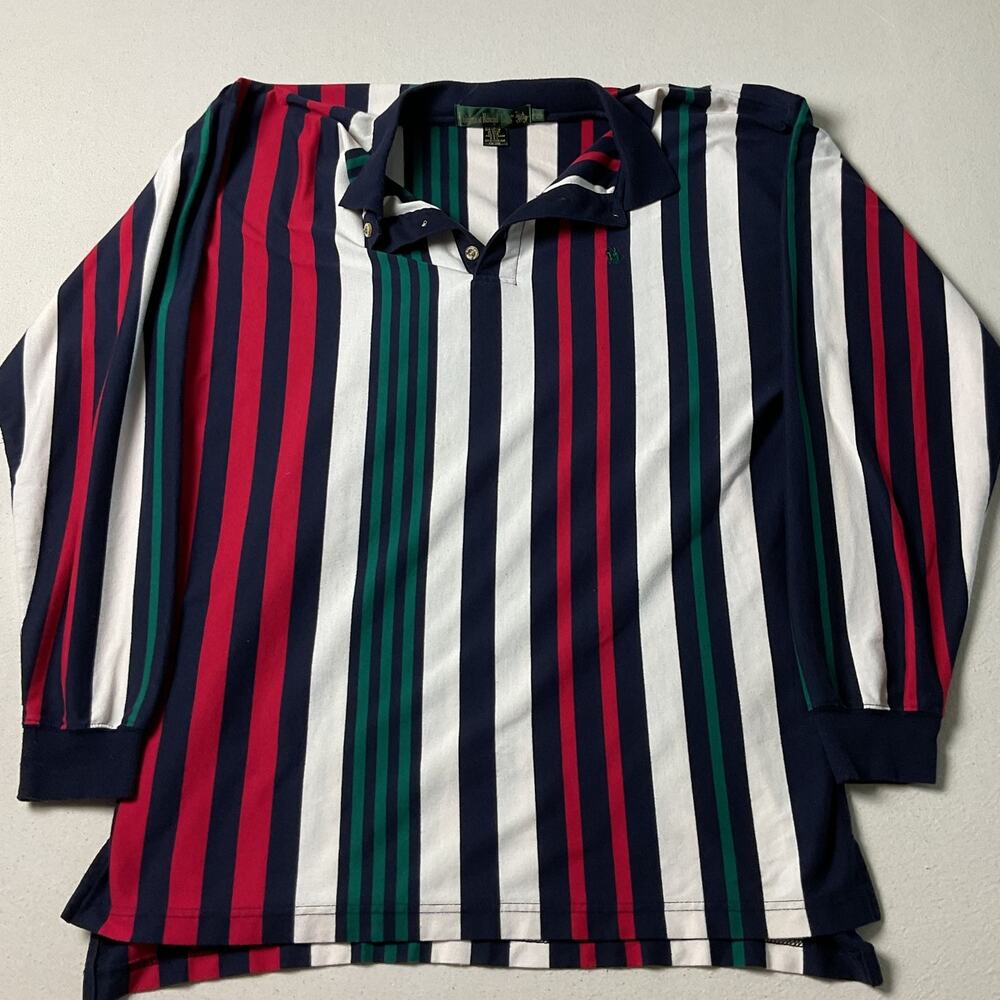 Knights Of Round Table Long Sleeve Polo Rugby Mens 2XLT